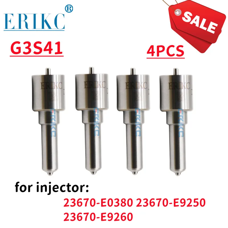 

4 PCS G3S41 Common Rail Nozzle G3S41 for 23670-E0380 23670-E9250 23670-E9260 CAIJUN-AUTO