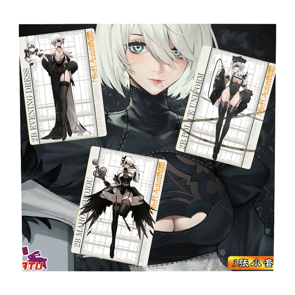 3Pcs/set NieR:Automata ACG Flash Cards My YoRHa No. 2 Type B Kawaii Classic Game Anime Collection Cards Gift Toys