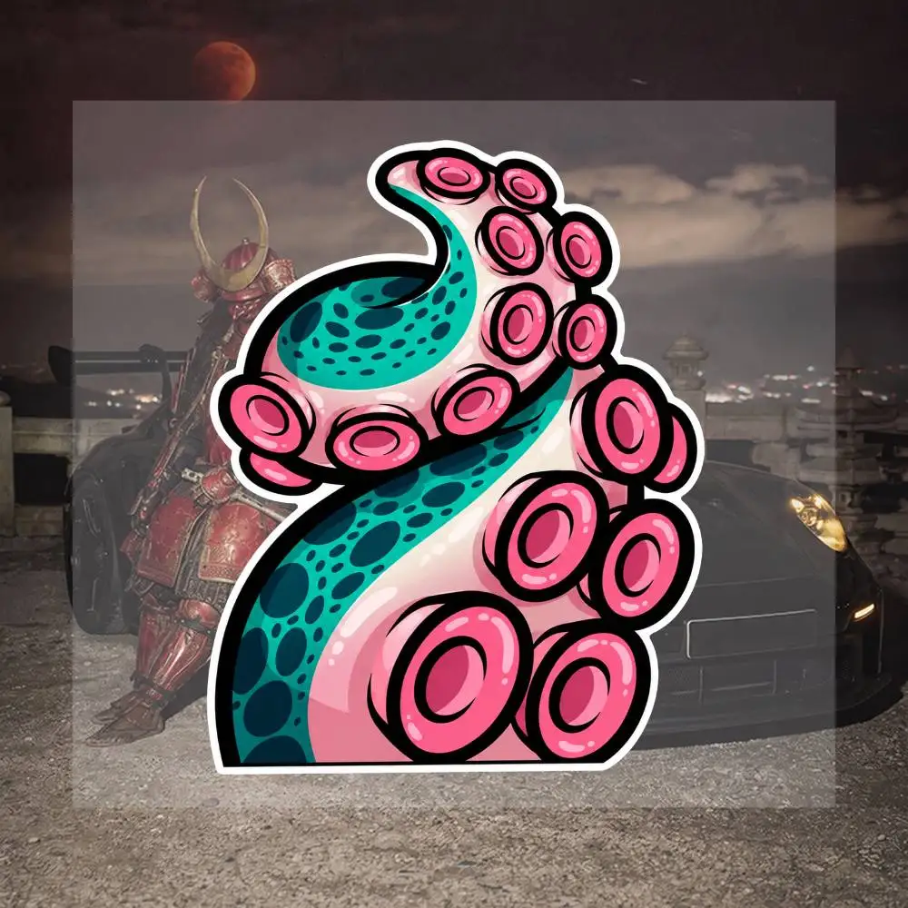 Tentacle 16cm Cool Sticker Collection Graffiti Style Waterproof Decal Pack For Laptop Phone Motorcycle Helmet DIY Decoration