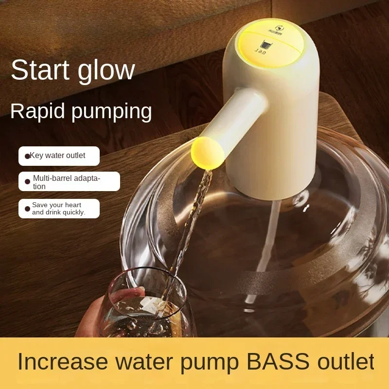 Water Bottle Pump USB Charging Auto Switch Drinking Dispenser One Click Auto Switch Drinking Pump Dispenser with Night Light