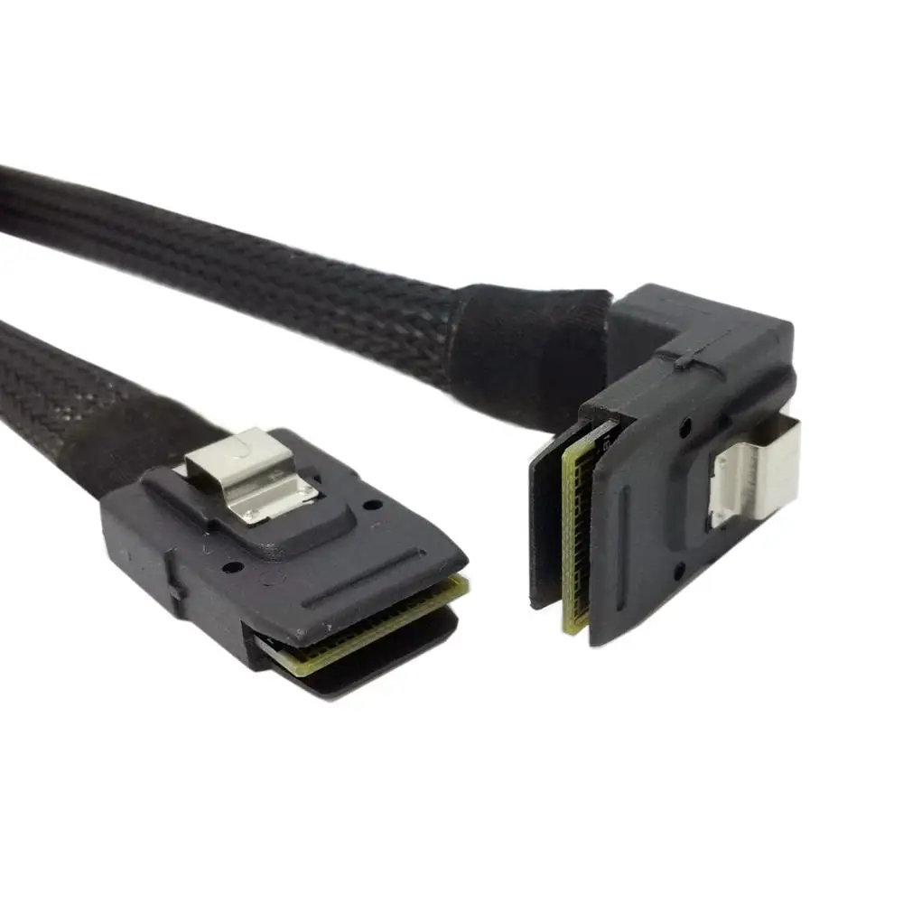 mini SAS cable SFF-8087 to SFF-8087 Mini SAS 4i 36 Pin to 36Pin Right 90 Degree Angled Cable for hard drive Serial SCSI devices