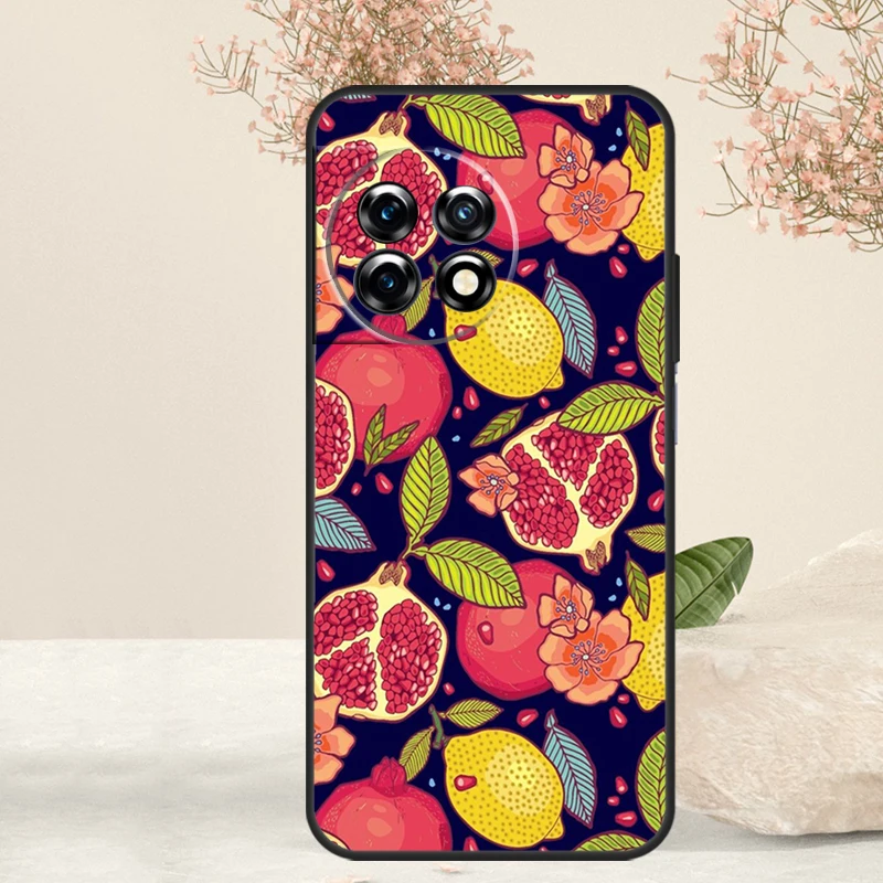 Food Fruit Red Pomegranate Case For OnePlus 10T 8T 9R 10R 12R 8 9 10 Pro 11 12 OnePlus Nord 3 CE 2 Lite N10 N20 Cover