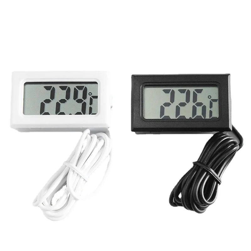 Hot Waterproof LCD Digital Thermometer Aquarium Electronic Precision Fish Tank Temperature Measuring Tool with Probe（no Battery）