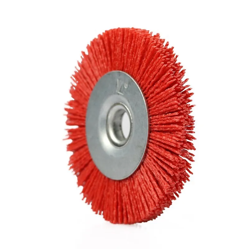 100mm Abrasive Nylon Wheel Brush For 2AS Key Cutting Machine Polishing Wheel Abrasive Wire Brush Wheel Locksmith Tools