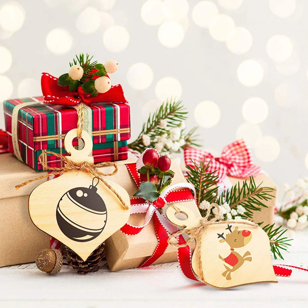 

1 Set Of Wooden Ornaments Thickened Unfinished Wood Slices Smooth Diy Craft Material For Christmas Tree Decor Holiday Party Home