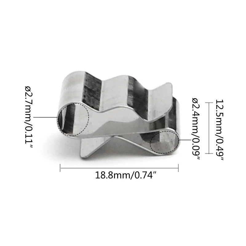 50Pcs Stainless Steel Solar Photovoltaic Cable Clip