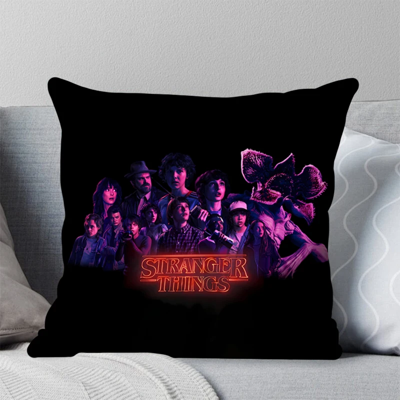 Square pillow home bedroom pillow cover sofa living room pillowcase office leisure cushion Stranger Things Fashion Home Decor