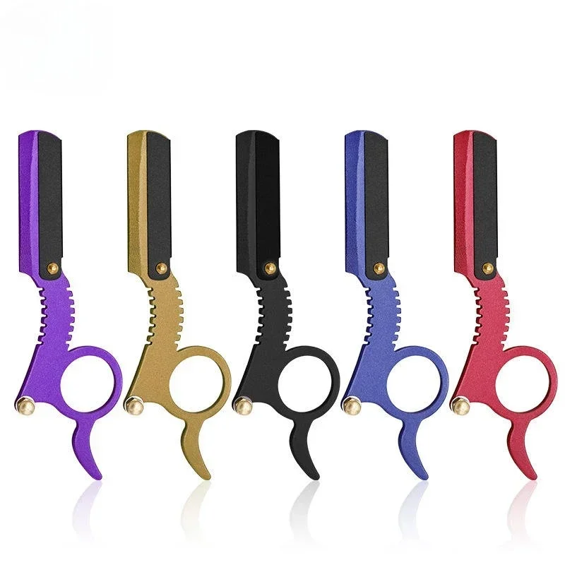 Salon Stainless Steel Ring Shaver Classic Manual Beard and Eyebrow Shaving Tool ， Special for Real Hair Wigs