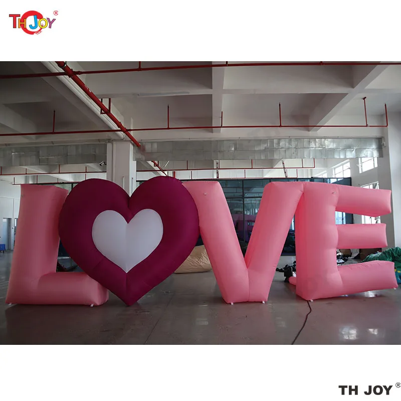 Giant Inflatable Letter LOVE LED Lighting Backdrops Nice Look High Quality Inflatable Love Words For Wedding Party Decorations