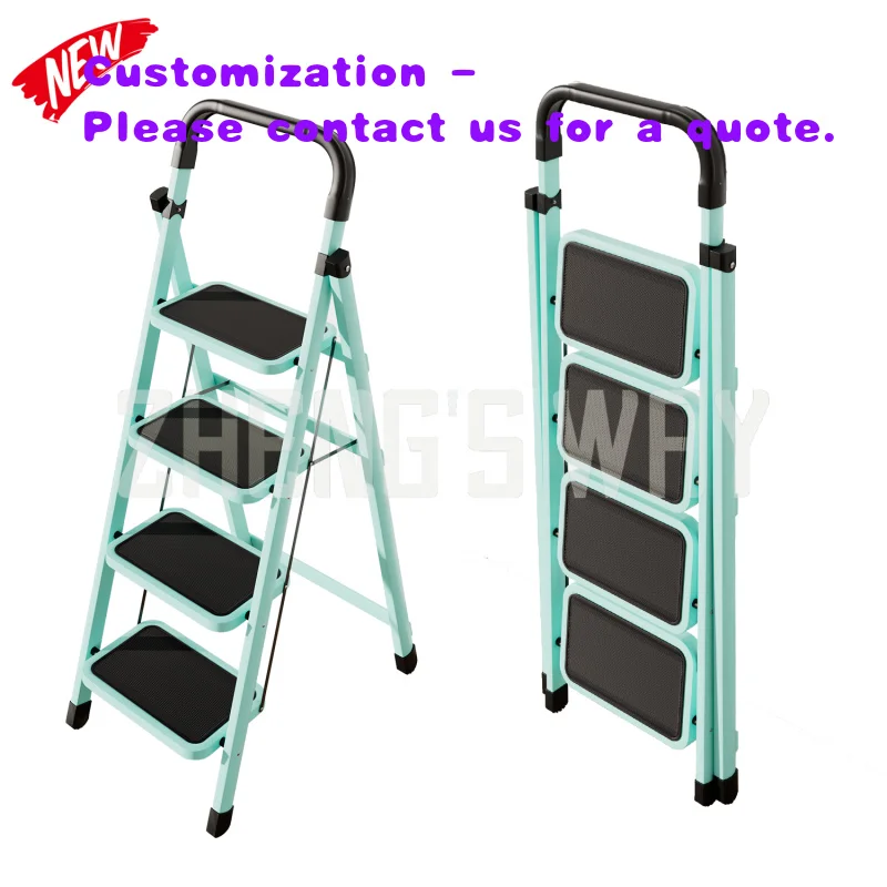 

custom.Lightweight Steel 4-Step Professional Folding Steel Step Ladder Nice Price Modern Design Workshop Application