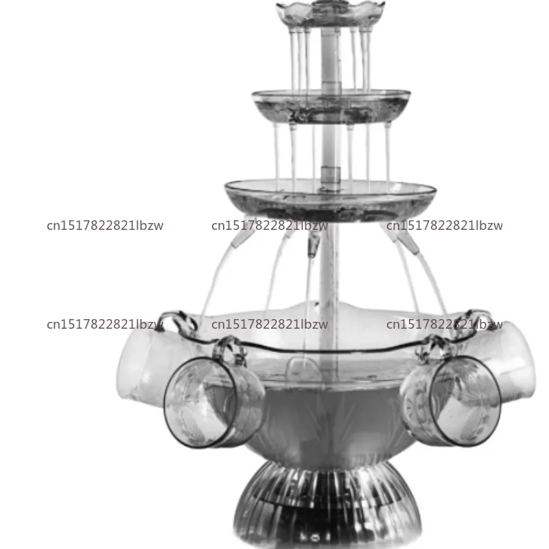 Conception de cascade, fête à domicile, fontaine de boissons, fête simple, mariage, fontaine à vin, fête à trois niveaux,