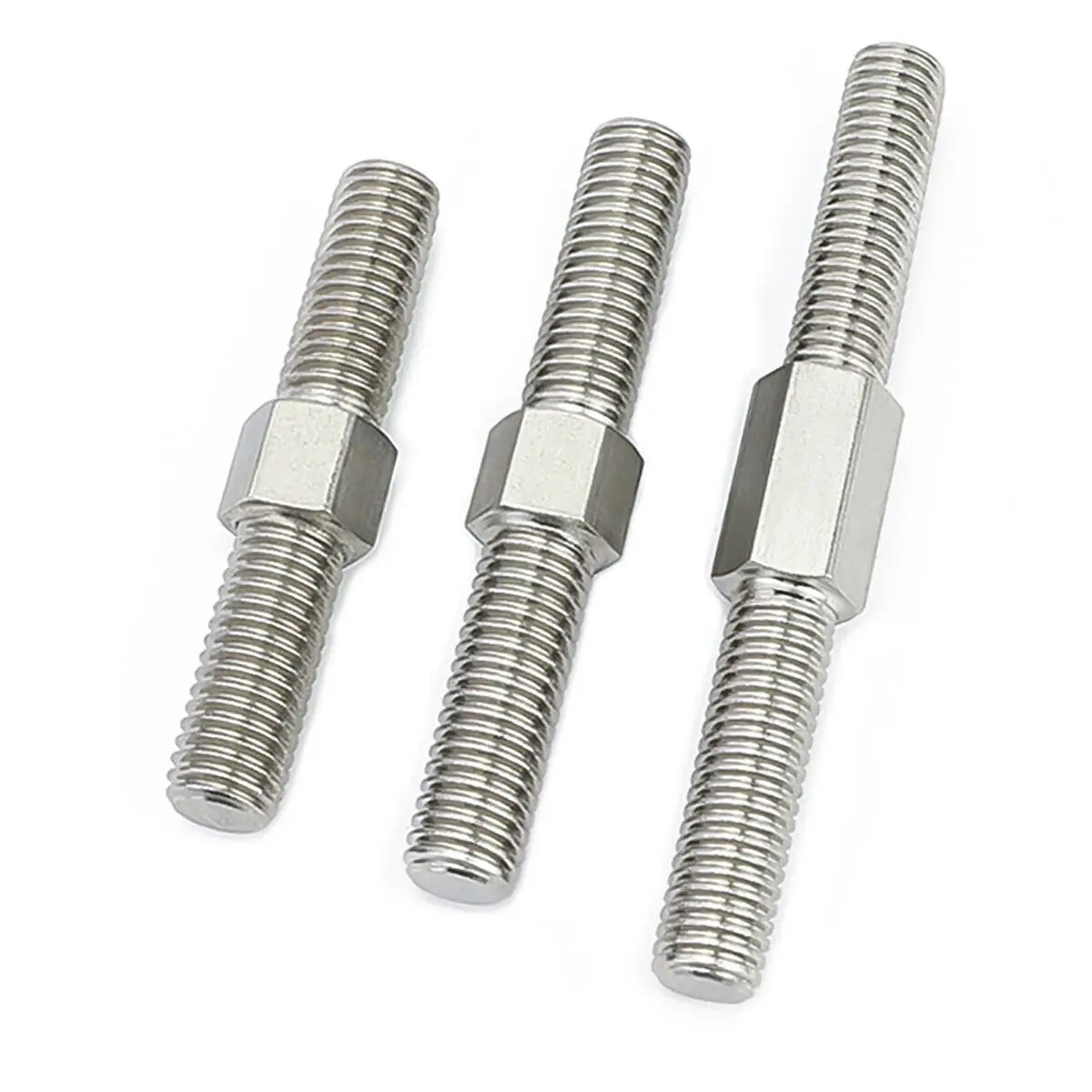 M4-M16 Left and Right Thread Double End Thread Rod 304 Stainless Steel Positive and Negative Thread Bar Stud Bolts Screw