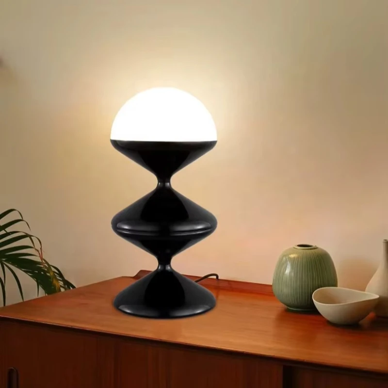 

Cream black and white gourd table lamp living room bedroom vertical ambient lamp