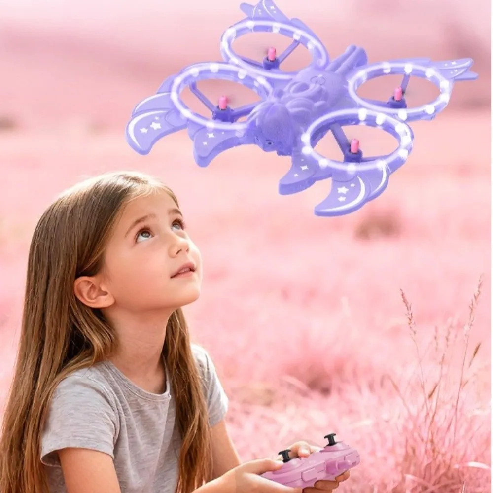 Glitter Butterfly Remote Control Aircraft Gravity Sensing Flash Lighting RC Quadcopter Intelligent Hover 3D Flip Quadcopter