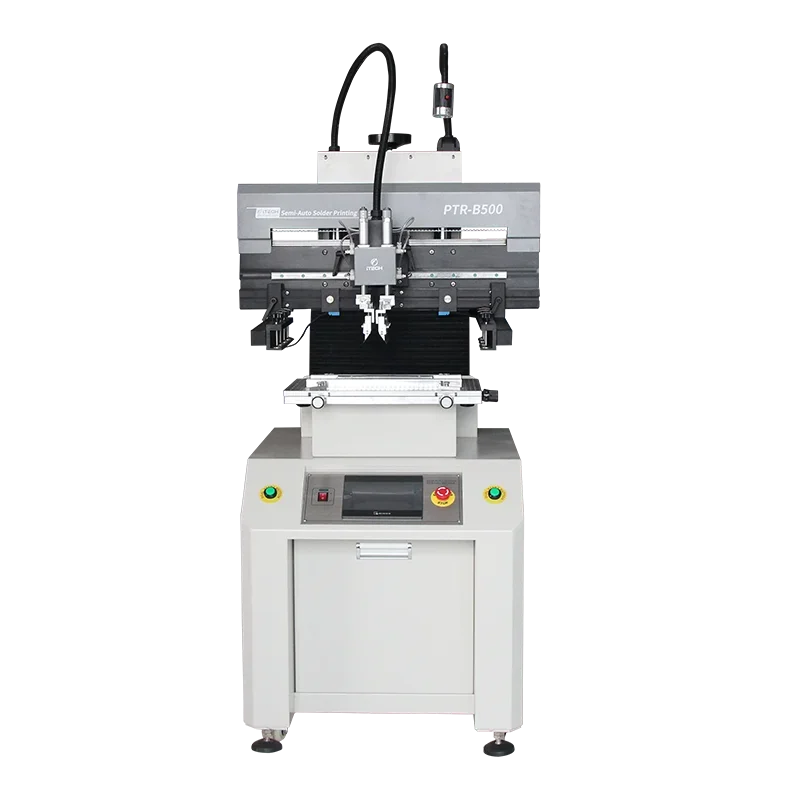 Electronics Production Machinery PTR-B500 semi auto solder paste printer Double scraper High precision smt printer solder paste