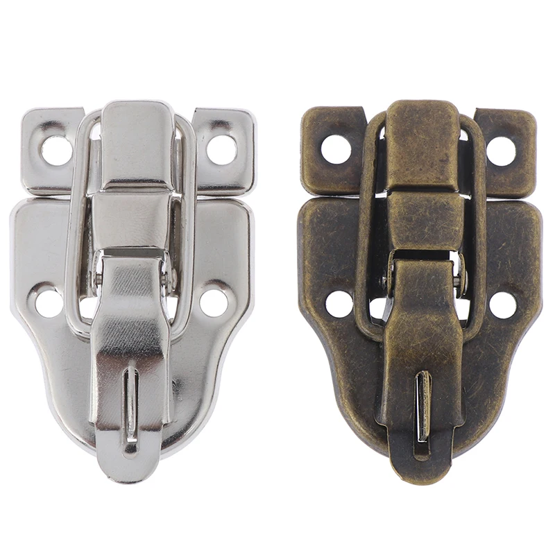 2pcs Jewelry Chest Box Antique Metal Buckle Suitcase Case Toggle Lock Hasp Latch【Homeclub】