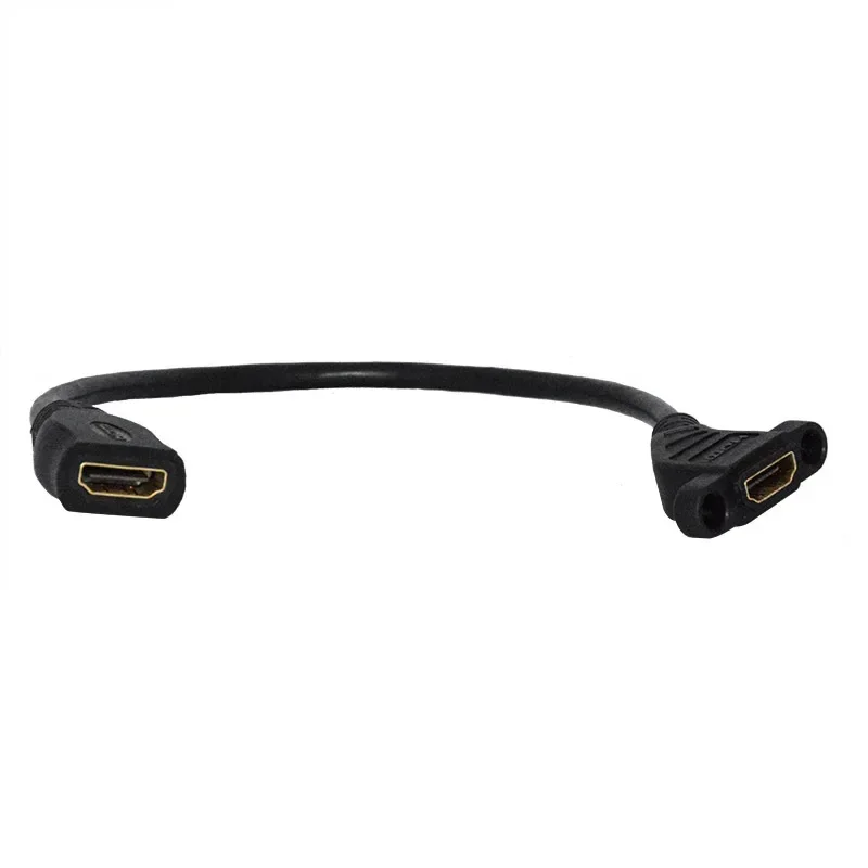 HDMI-compatible Female To Female Panel Mount Extension Gold Plated Cable 1.4V/1080P