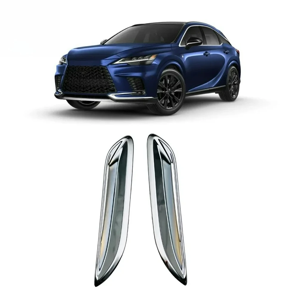 

For Lexus RX 350 350h 450h+ 500h 2023 2024 2025 Rear Bumper Air Vent Covers Decoration Glossy Chrome Car Accessories