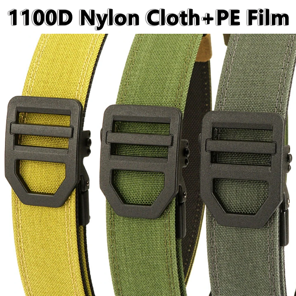 ALPTACTICS Harter taktischer Gürtel für Männer und Frauen, Metall-Automatikschnalle, schwarzer Militär-Gürtel, dicker IPSC-Hüftgürtel aus Nylon – Detail 2