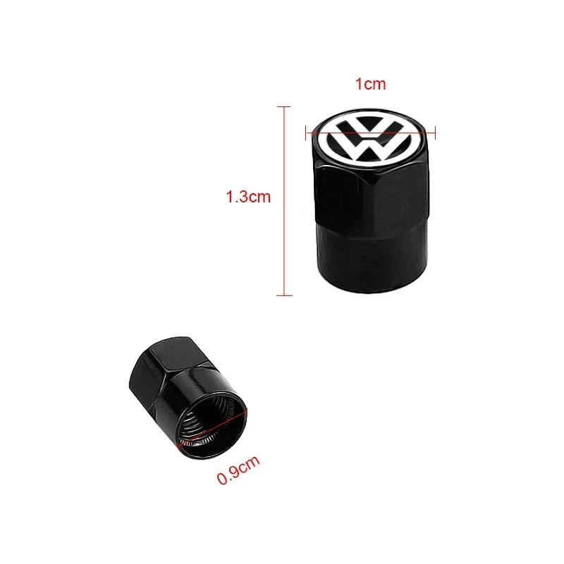 Bouchons de assujetde roue de voiture de style 3D, capuchons de tige, Volkswagen Tiguan, Golf-4, 5, 6, 7, B5, Gods B7, Jetta, Lavida, Polo, Tiguan, Passat, 4 pièces