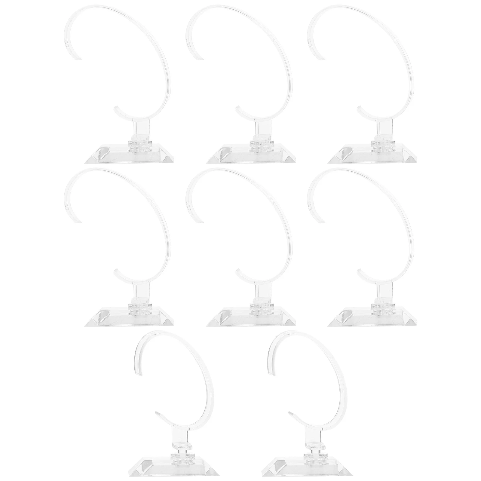 

8 шт. C-образная подставка для часов, прочный АБС-материал, предотвращающийся дизайн для часов, браслетов, ремешков для волос, дисплей для домашнего магазина