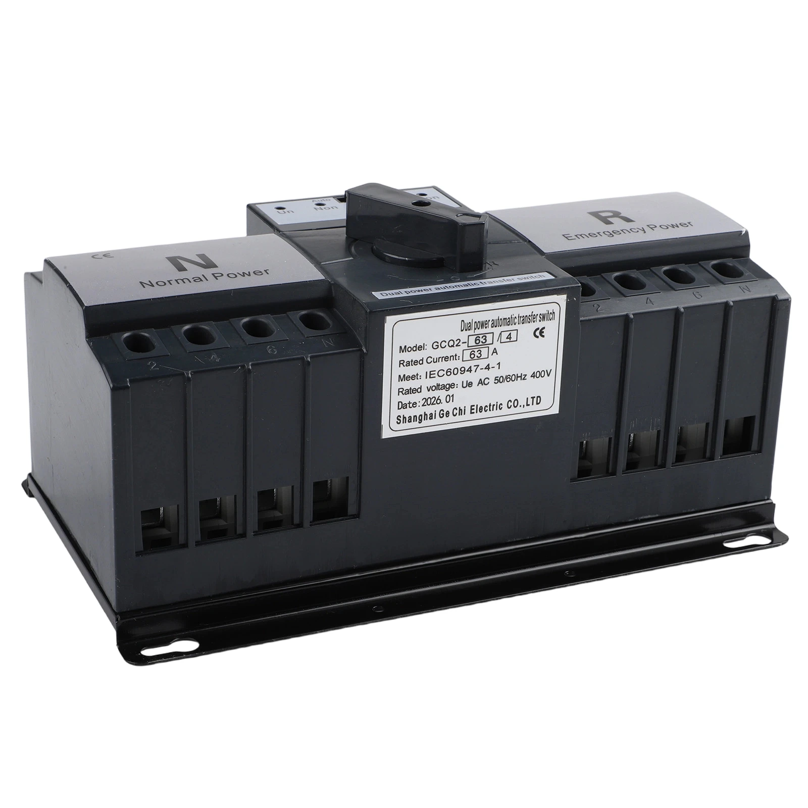 4 Pole 63A Automatic Transfer Switch 380V for ATS Dual Power Supply Installation Complying with For CE Standards