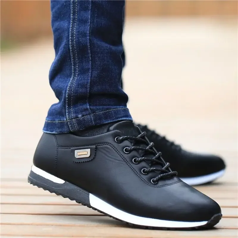 Men\'s Leather Shoes Fashion Sneakers Outdoor Breathable Hiking Shoes Men\'s Business Loafers 2023 Casual Shoes Zapatos De Hombre