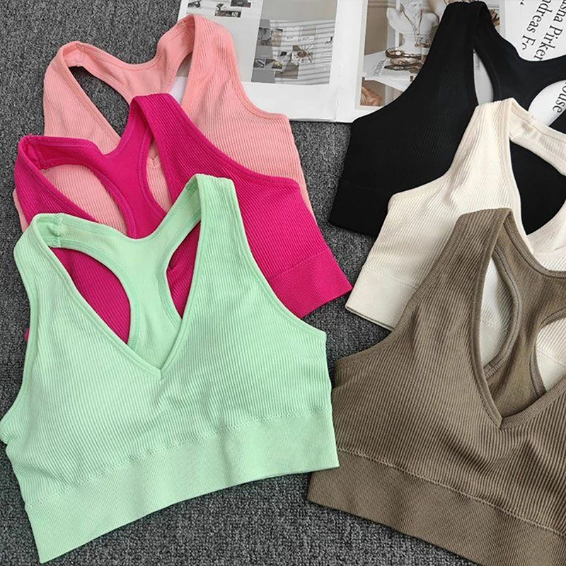 Women Sports Bra Top Push Up Fitness Yoga Bra Underwear Sport Tops For Women Breathable Running Vest Gym Wear