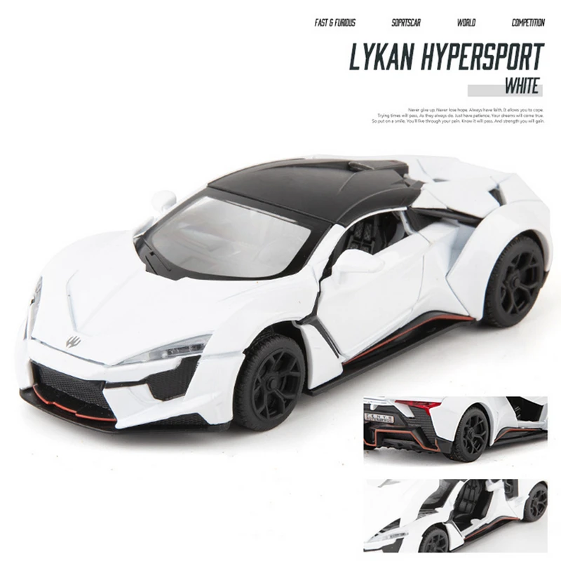 1:32 Lykan FENYR SUPERSPORT W Motors Sports Alloy Car Model Diecasts & Toy Vehicles Model Toy Car Metal Collection Kids Toy Gift