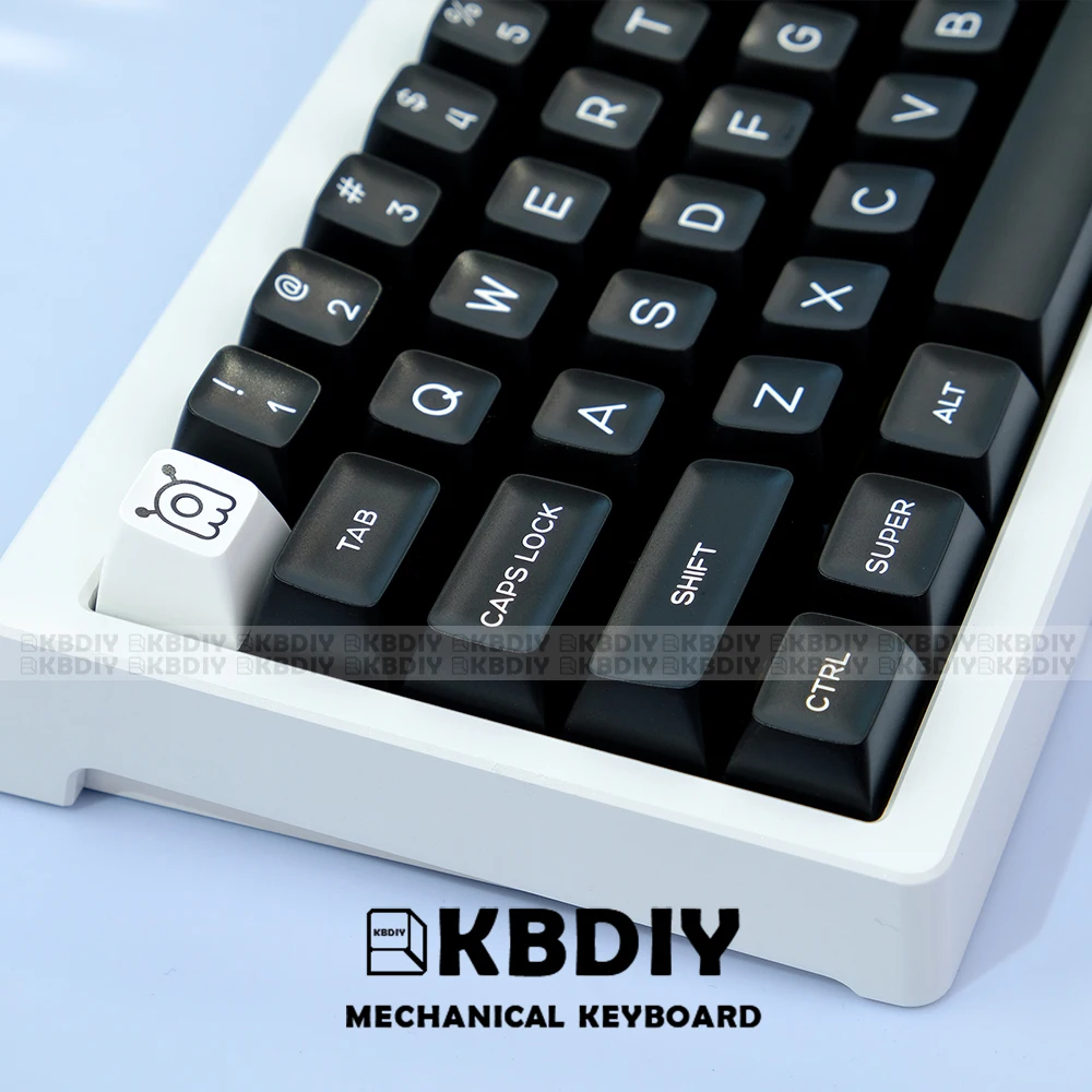 Kbdiy gmk wob schwarz keycap pbt double shot keycaps sa profil tasten kappen set iso enter 7u space bar für benutzer definierte mechanische tastatur – Detail 7