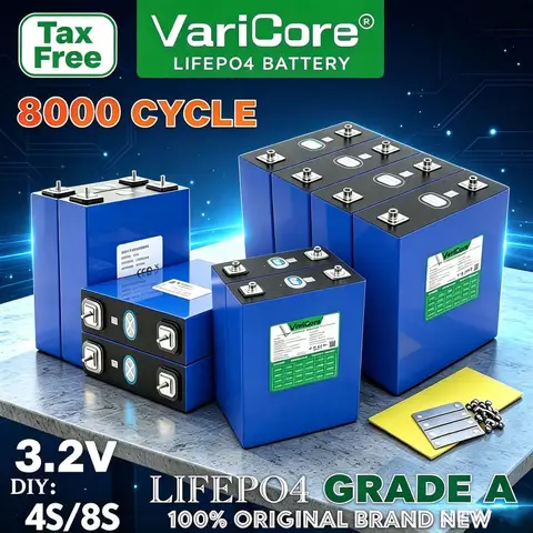 8pcs 3.2v 360Ah 340Ah 200Ah 105Ah 100Ah Lifepo4 Rechargeable Battery Lithium Iron Phosphate Solar Cell 12v 24v Grade A Tax Free