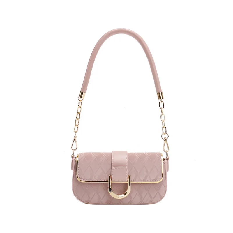 

Workers white-collar temperament shoulder bag new senior lattice chain armpit bag simple foreign-style small square bag female