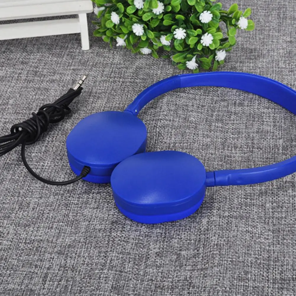 Ergonomic Computer Headphone 3.5mm Gaming Headset Soft Sponge Head-mounted Headphone Wired Earphones Music Headset without Mic