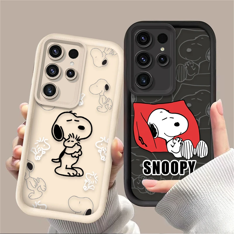 S-Snoopy Cute Puppy Hot Comics Printing Case For Samsung Galaxy S26 S25 Edge S24 S23 Ultra S22 Plus S21 FE A07 A17 4G A37 A57 5G