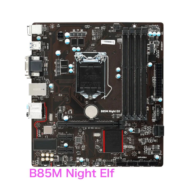 

Подходит для материнской платы MSI B85M Night Elf B85 LGA 1150 DDR3 Материнская плата 100% протестирована ок полностью работает