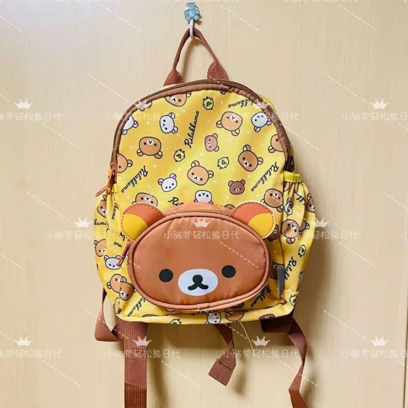 Kawaii Rilakkuma Mini Backpack Cute Cartoon Bear Backpack With Multiple Pockets New Waterproof Outdoor Backpack Friendship Gifts