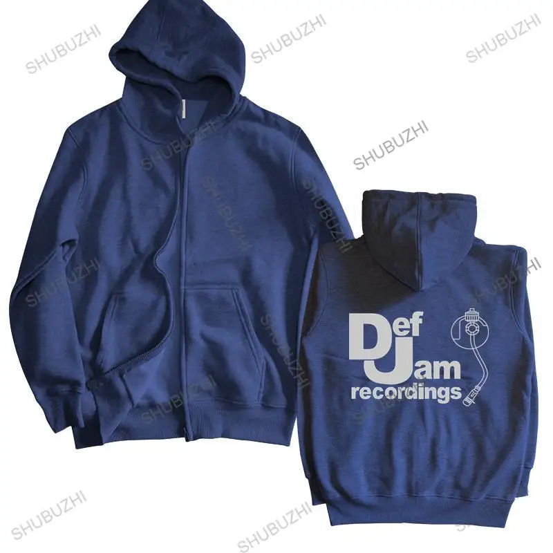 fashion brand winter hoodies DEF JAM RECORDINGS zipper MUSIC male hooded zipper warm jacket