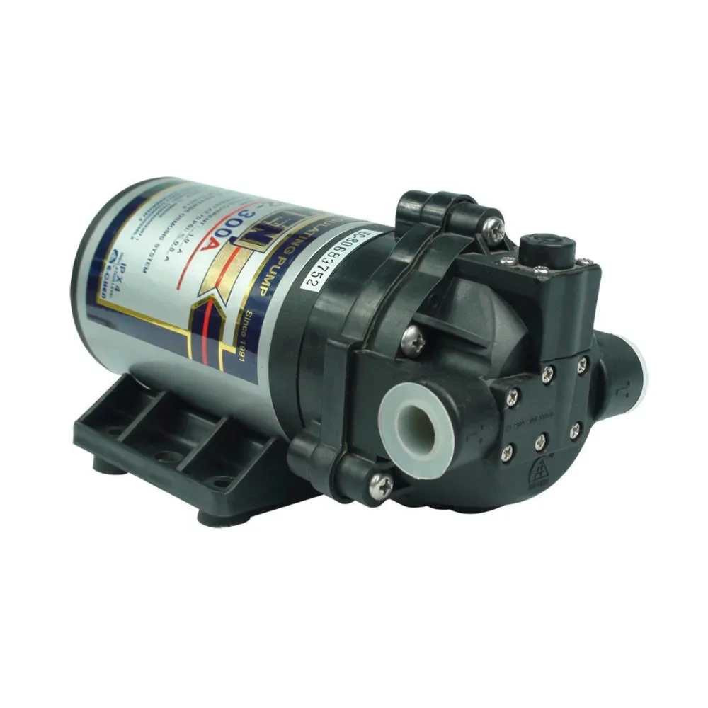 

For EC-204-300A 300GPD RO pump DC 24V water purifier diaphragm booster pump flow ≥ 2L/Min at 70SPI inlet pressure 30psI