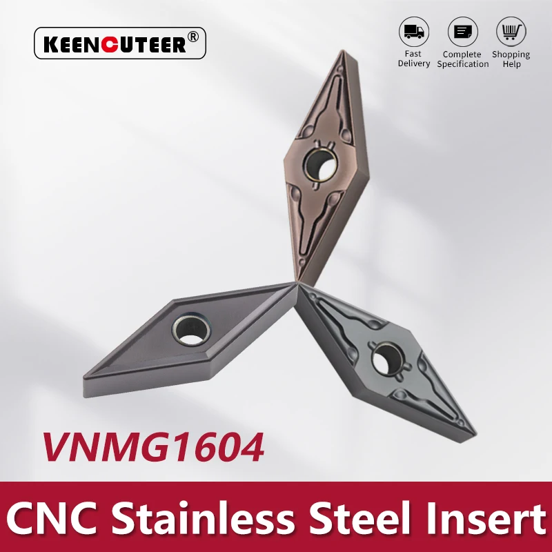 Carboneto de Inserção para Mvjnr Externo Torneamento Ferramenta Vnmg Lâmina Aço Inoxidável Cortador Cnc Torno Vnmg160404 0408 ma ms Yz15tf Yz5018