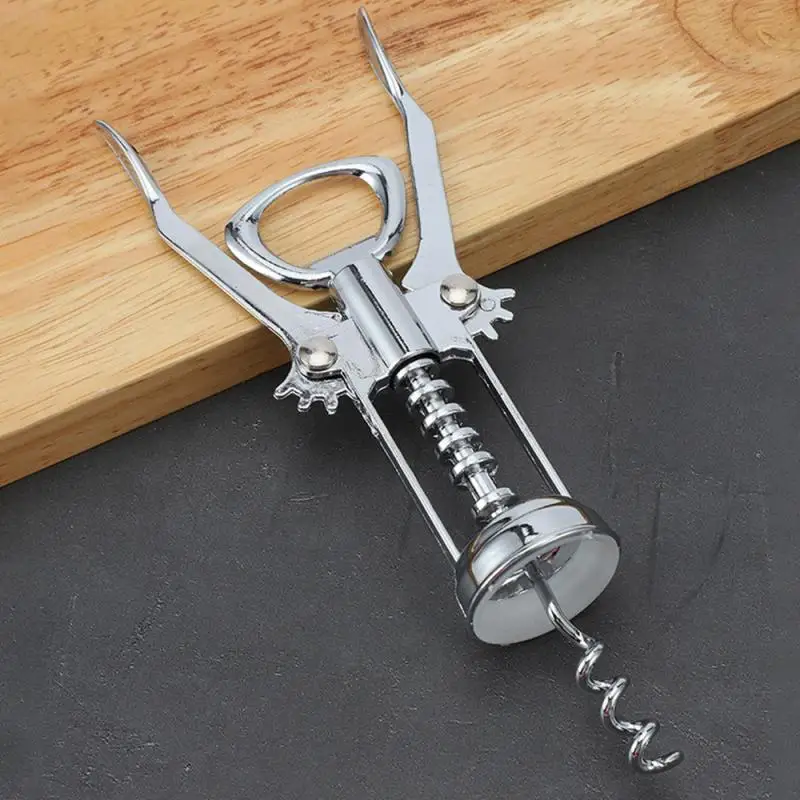 Wine Opener Stainless Steel Red Wine Opener Wing Type Metal Sommeliers Corkscrew Bottle Openers Corkscrews Wine Cork Remover