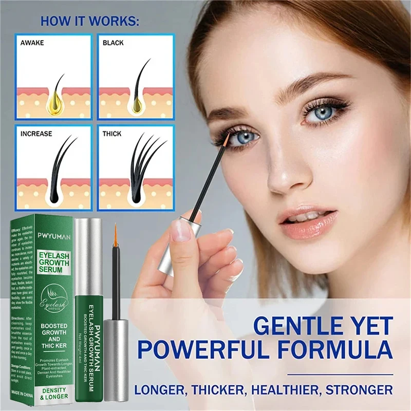 Fast Eyelash Growth Serum 7 Day Natural Eyelash Eyebrow Enhancer Longer Fuller Thicker Lashes Treatment Products Eye Care Makeup