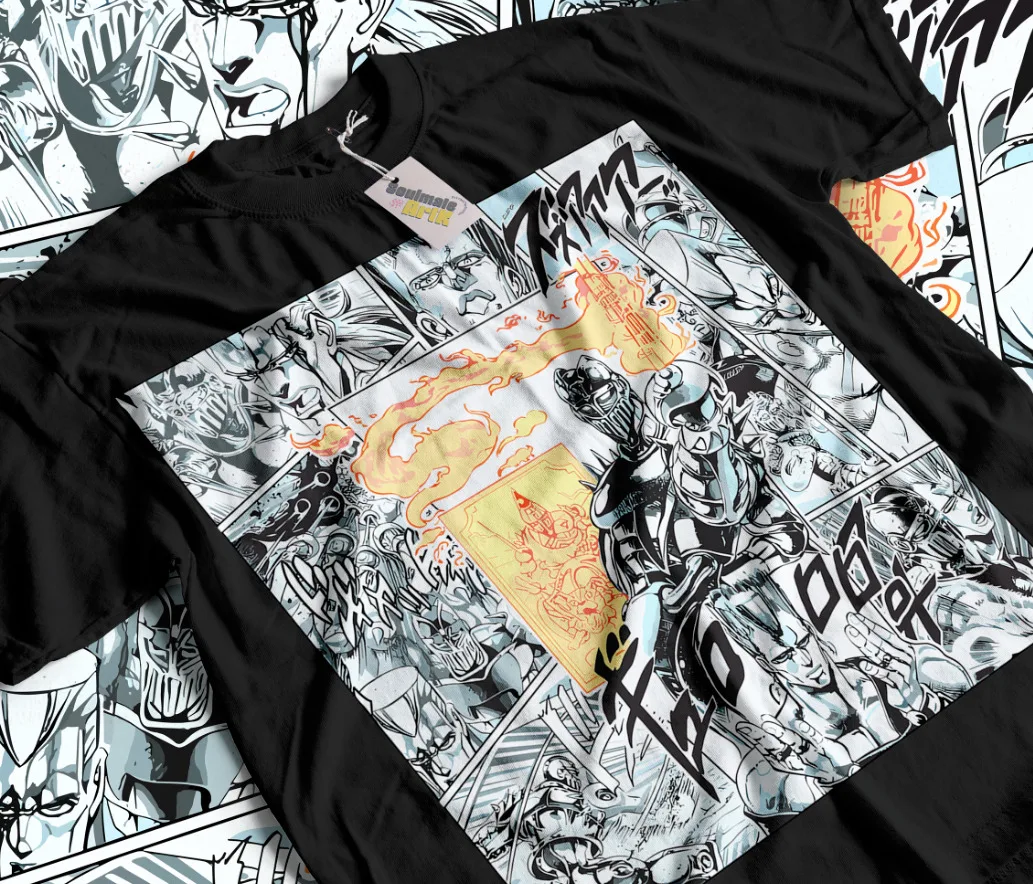 เสื้อยืด Polnareff jojo's bizarre ADVENTURE Manga Kaus Anime Soft TEE ทุกขนาด