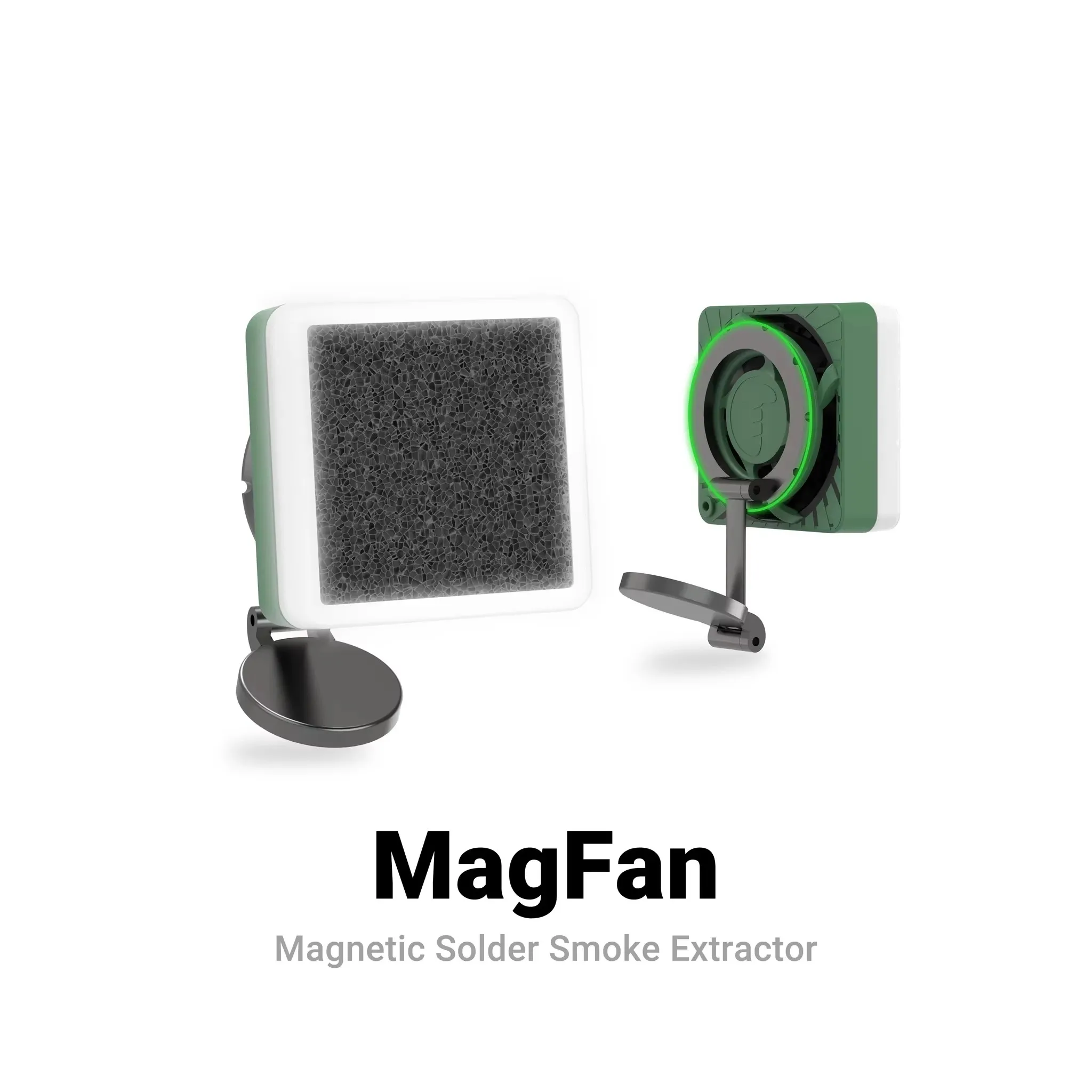 2UUL FE11 MagFan New‑Version Magnetic Solder Fume Extractor LED Lighting Multi‑Angle Adjustable Tool for Cell Phone Repair