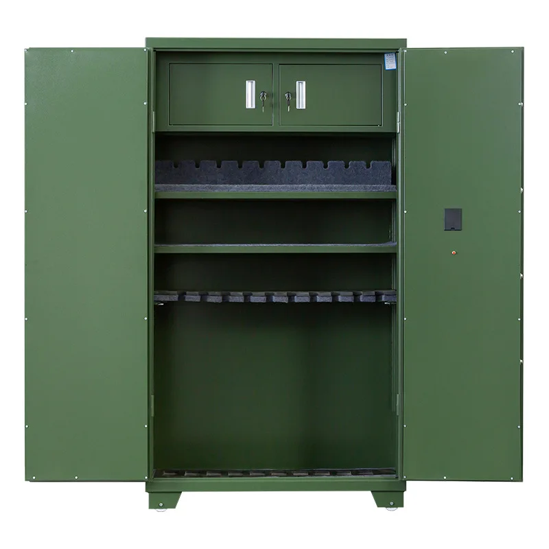 

Smart gun cabinet Thickened fingerprint password lock Ammunition cabinet Long gun pistol integrated cabinet