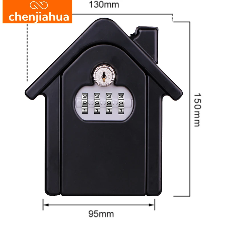 Wall Mount Key Armazenamento Secret Box, Organizador, 4 Digit Combination Senha, Código de Segurança, Lock, No Key, Home Safe