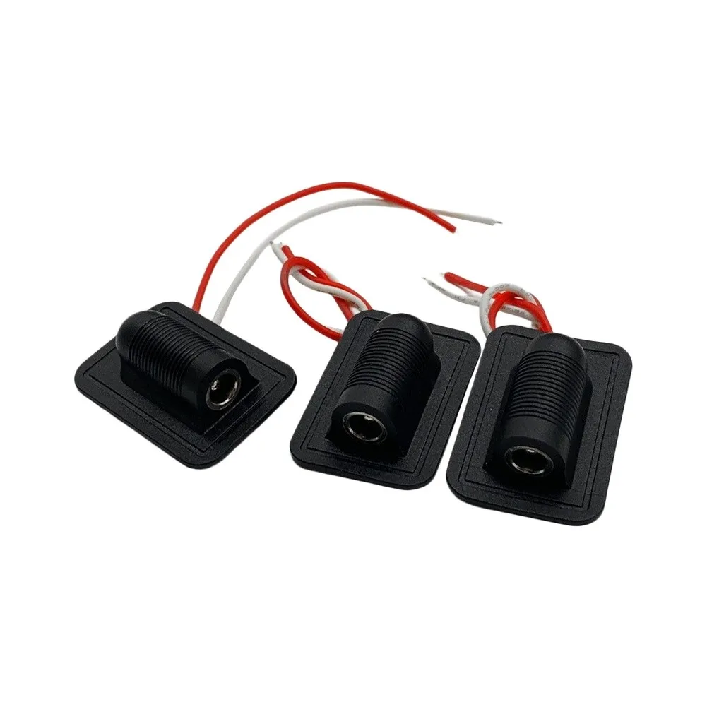 5521 Female DC Power Cord 5.5x2.1 mm with 10 cm Integrated Cable for 5.5 2.1 mm Jack Devices ABS Black 1 3 5 10 pcs