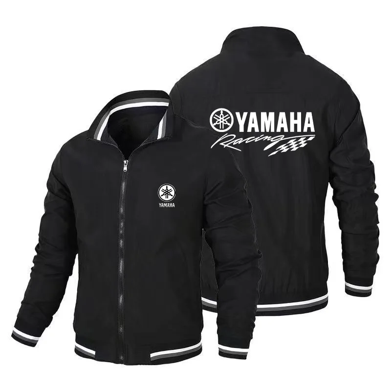 2026 New Yamaha Racing Men's Jacket Casual Fashion Zipper Lapel Motorcycle Outdoor Sports Team Competition Style