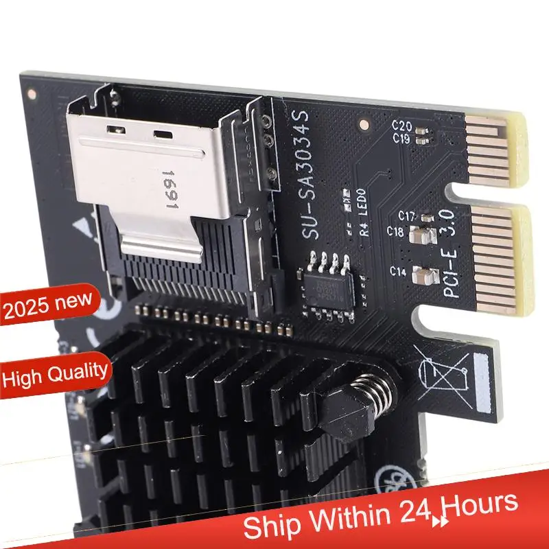 AC18(Guaranteed) PCIE Riser Card PCIE 1X To Mini SAS SFF-8087 SATA3.0 6Gbps Adapter Card Hard Drive Expansion Card For Chia Mini