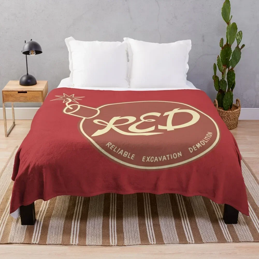 

RED (Reliable Excavation Demolition) Throw Blanket for babies Cute Picnic Warm Blankets