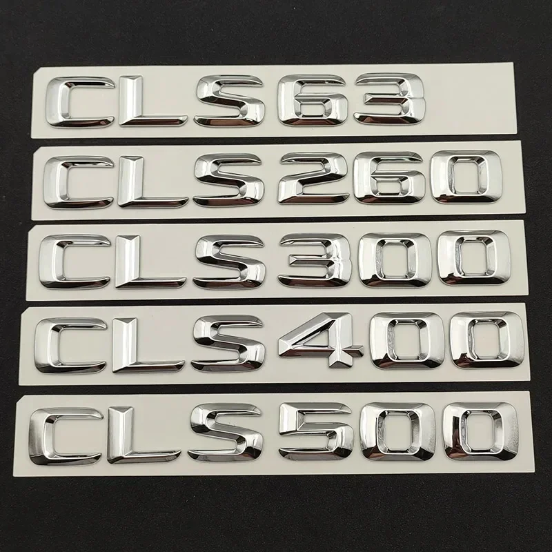 QA 3D   Chrome Car Rear Trunk Badge Decal Sticker for CLS 53 63 300 320 350 400 450 500 Emblem Logo For Benz W218 W219 C218 C257 view 2